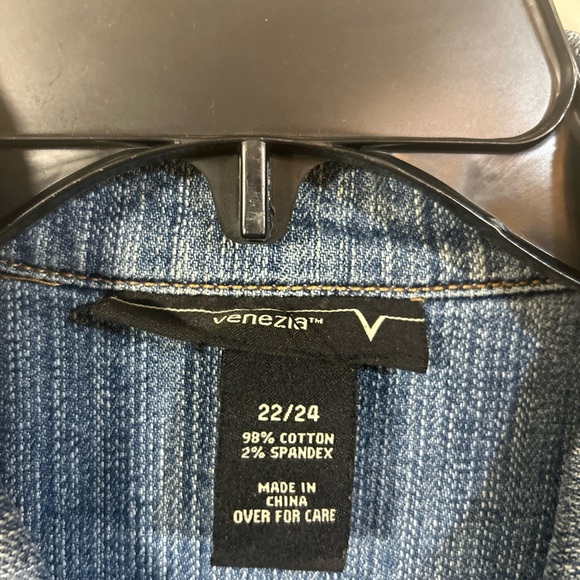 Vintage Venezia Lane Bryant Blue Jean Denim Jacket Womens 22/24 - Picture 4 of 6